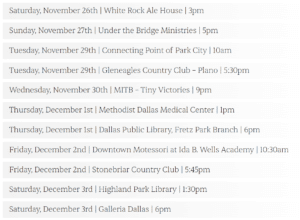 Concert dates in Dallas for the Concert Truck
