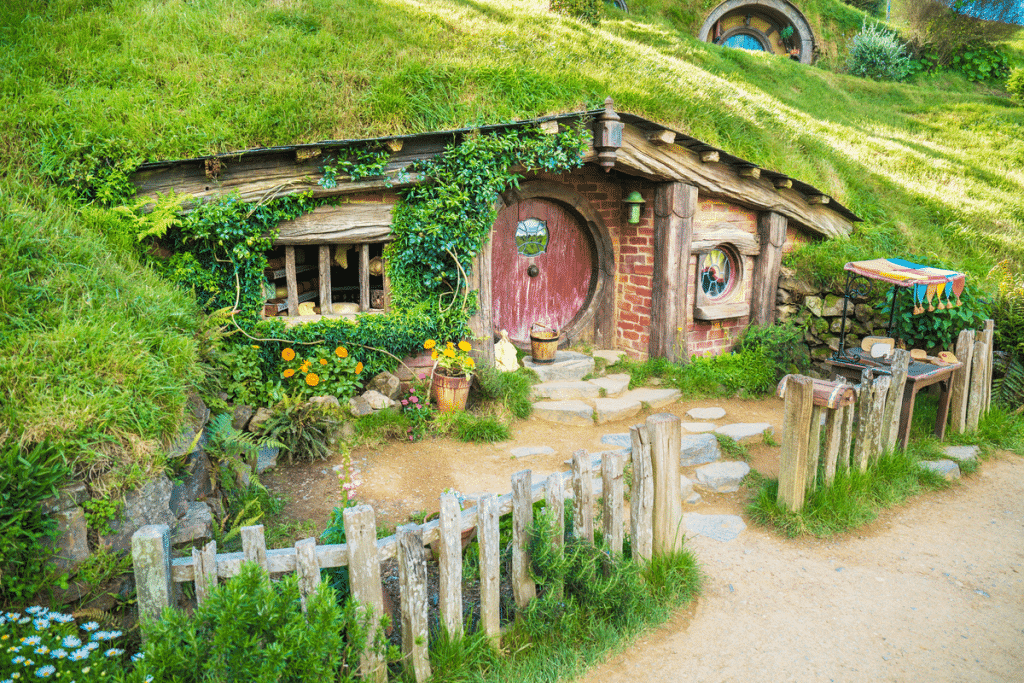 Photo of a Hobbit home taken from Shutterstock