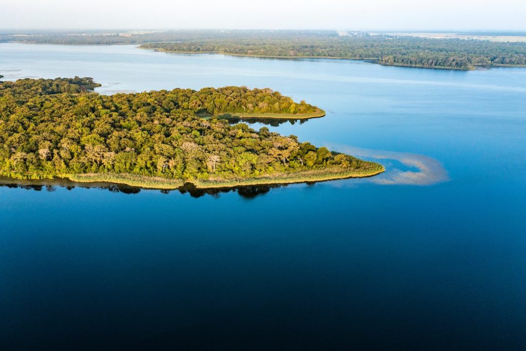 Image showing an aerial view of Fairfield Lake State Park
