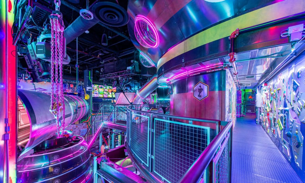 Photo showing inside a Meow Wolf immersive experience