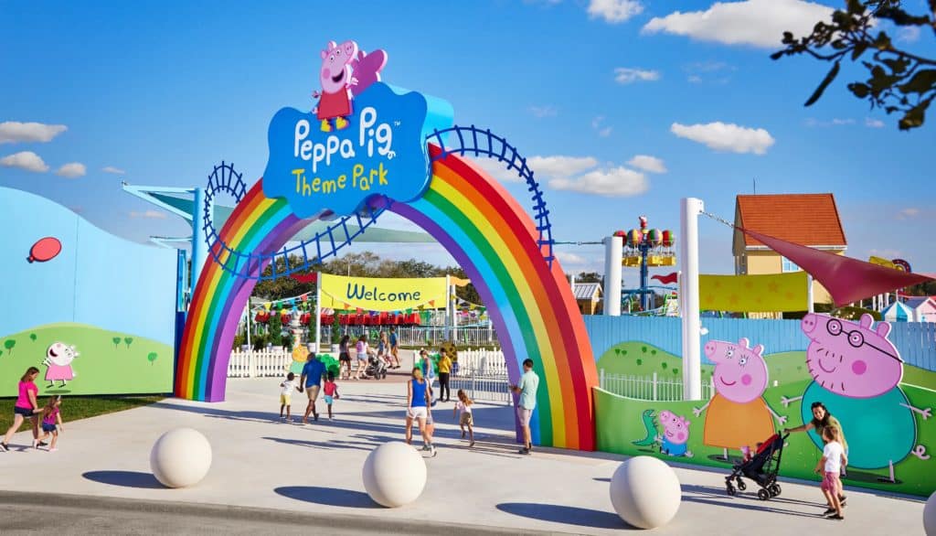 Image showing the entrance to Peppa Pig Theme Park in Florida, similar to the incoming North Texas theme park