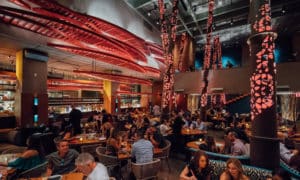 Image showing the interior of Komodo restaurant in Miami with a similar interior setup to the highly-anticipated second location in Dallas