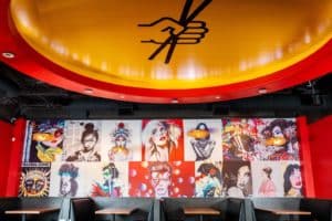 Rock-inspired interiors at Wok Star Chinese in Dallas