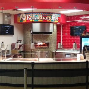 Interiors and serving station at Kalachandji’s in Dallas