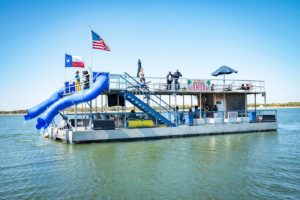 Image showing The Wave party barge in Lynn Creek Marina south of Dallas