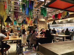 Vibrant interiors at Crushcraft Thai Eats in Dallas
