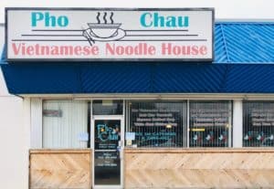 Exteriors to Pho Chau in Dallas