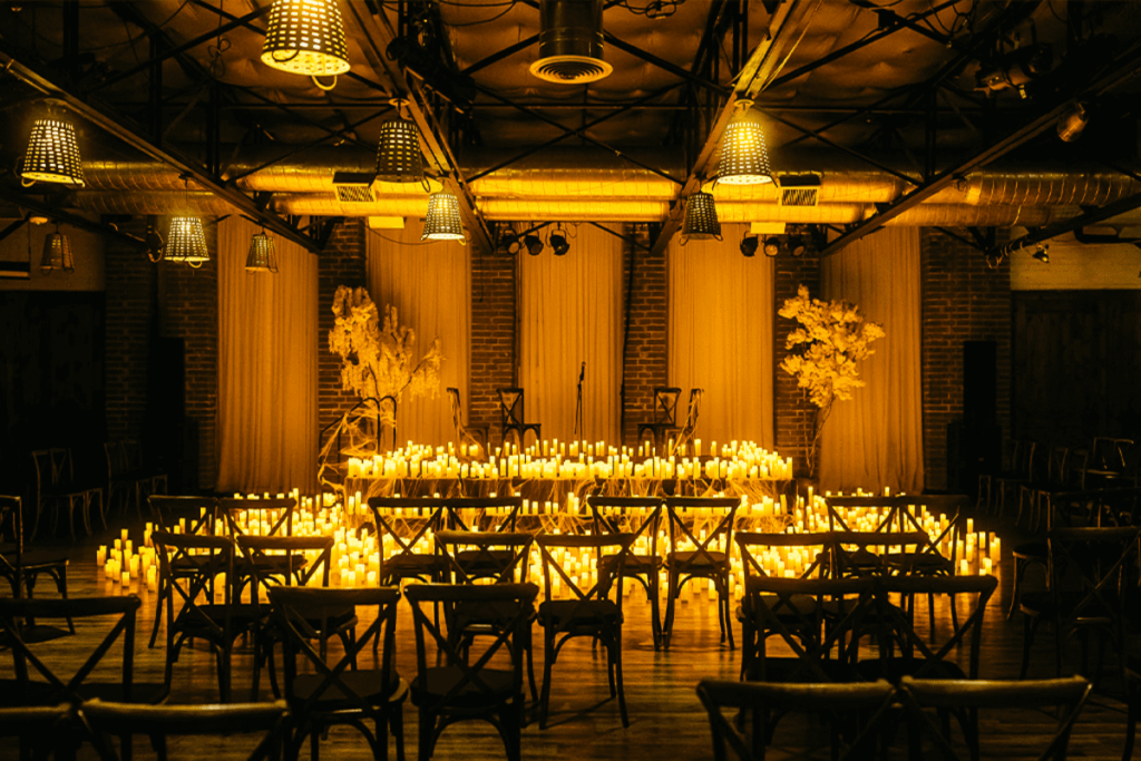 Edison's venue by candlelight